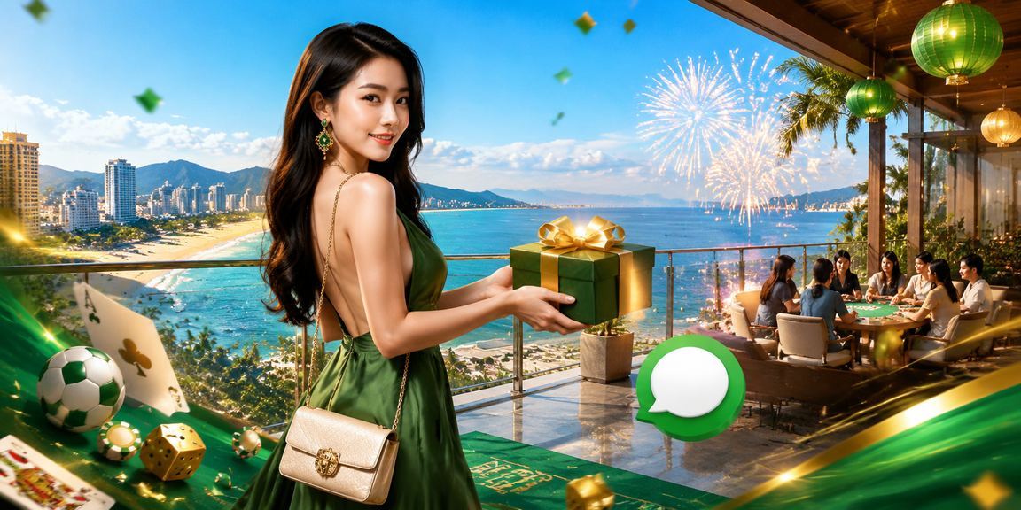 Người chơi tại bãi biển Đà Nẵng thư giãn và trải nghiệm game bài trực tuyến mới nhất